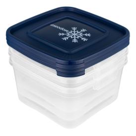 Набор контейнеров для заморозки продуктов Морозко квадратный 1 л 3 шт