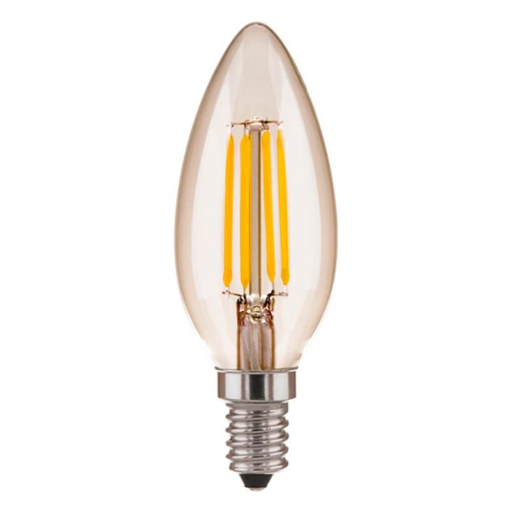 Лампа светодиодная свеча 5Вт Е14 филамент/CD F 5W 4200K E14, ES
