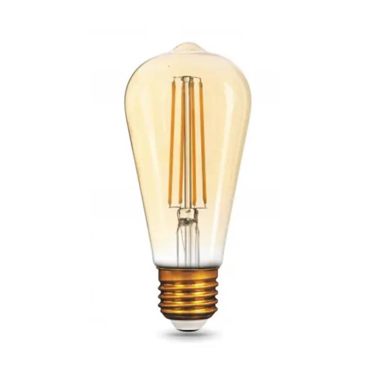 Лампа светодиодная LED Golden Filament ST64 8вт,Е27 2400К 740Лм Gauss
