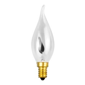 Лампа декор. с типом свечения "эффект пламени",«свеча на ветру». IL-N-CW35-3/RED-FLAM/E14/CL  ТМUniel