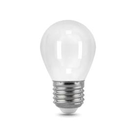 Лампа светодиодная LED 5Вт 230в,E27 4100К 460Лм Filament OPAL белый,шар Gauss 105202205