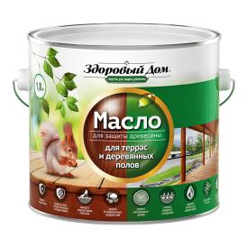 Масло для террас и деревянных полов Здоровый Дом бесцветное 1,8л Л-С