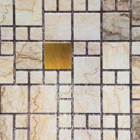 Панель ПВХ Мозаика Мрамор с золотом 955х480 мм