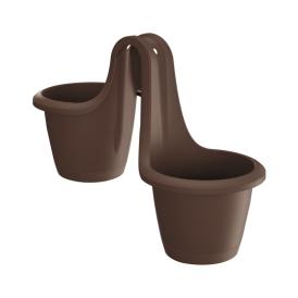 Кашпо Respana Twins DRED200 222U коричневое 46,3х20х33,6 см 2/2,5 л