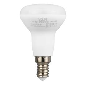 Лампа светодиодная,тёплый белый свет, 3000К R50 Е14 7Вт 600Лм LED-R50-7W/WW/E14/FR/NR Volpe