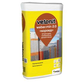 Штукатурка декоративная известково-цементная Weber Vetonit короед 2 мм 25 кг