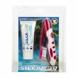 Набор дорожный SILCAMED зубная паста 30г + зубная щетка