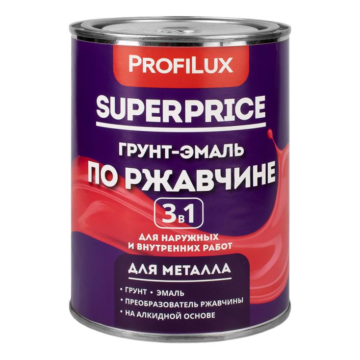 Грунт-эмаль по ржавчине SUPERPRICE 3в1 серая 0,9 кг