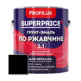 Грунт-эмаль Profilux SUPERPRICE  3в1 черная  0,9 кг