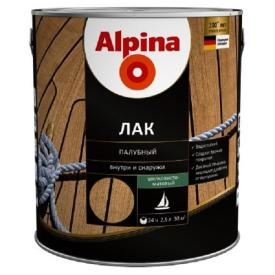 Лак алкидно-уретановый палубный шелково-матовый Alpina, 0,75 л