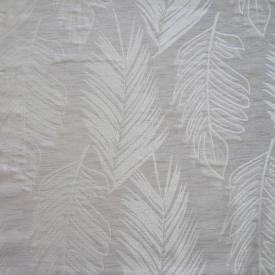 Шторы портьерные жаккард Пальмовые листья/Листья папоротника CN68736 серебро 135*260 2шт