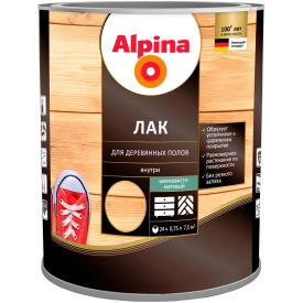 Лак алкидно-уретановый для деревянных полов глянцевый Alpina, 0,75 л