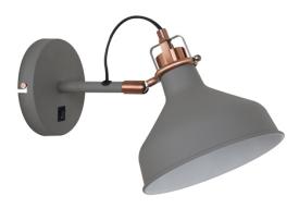 Светильник настенный 1 ламп Е27 НТ-887 GYA серый+античная медь 200-240 В