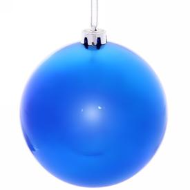 Шар новогодний Глянец 15см синий