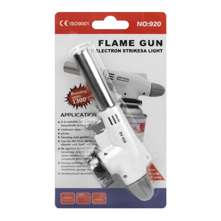 Горелка газовая с пьезоподжигом Flame Gun белый корпус