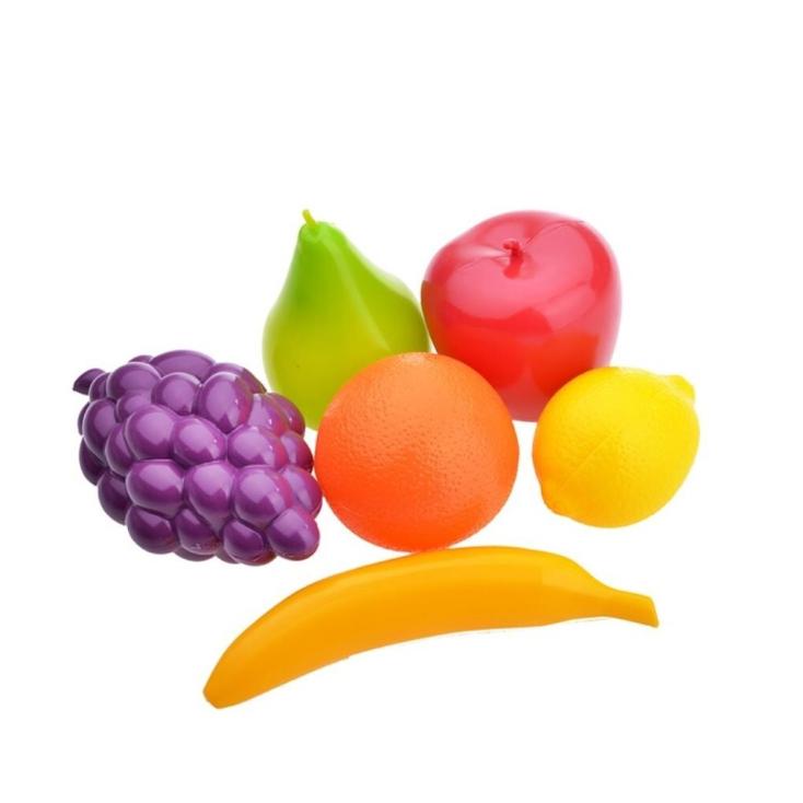 Муляж Набор фруктов (яблоко, апельсин, груша, виноград, банан)