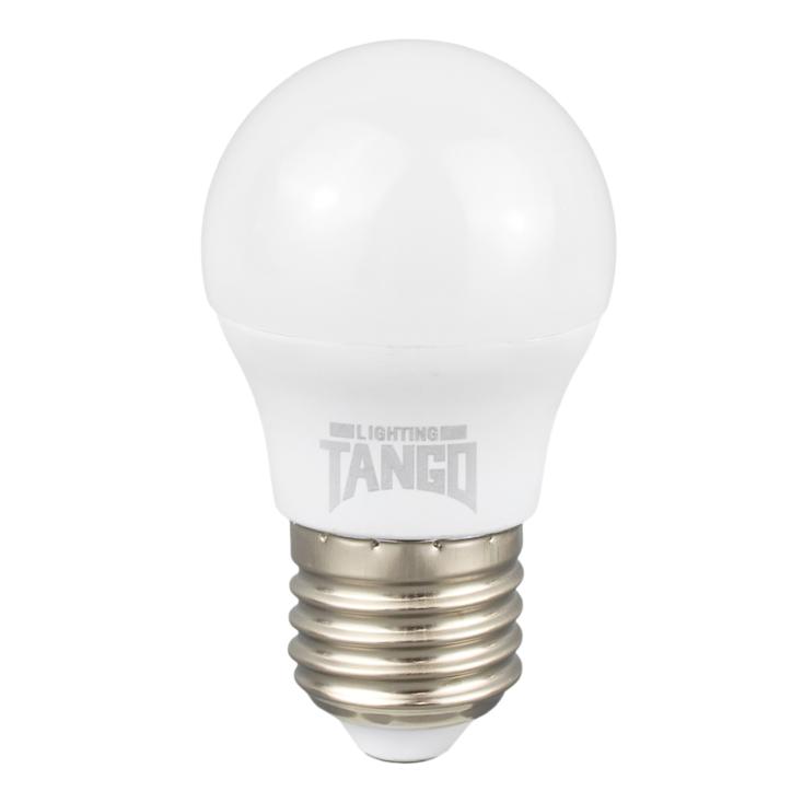 Лампа светодиодная 9W E27 шарик 4000K 220V (TANGO LED G45-9W-E27-W) TANGO (1/10/100)