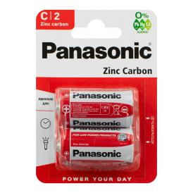 Батарейка солевая PANASONIC R14 (C) Zinc Carbon 1.5В бл/2