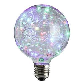 Лампа шар новогодний E27 1 Вт 80lm RGB 35x98 декор гирлянда GLDEN-G95SW-1-230-E27-RGB GENERAL