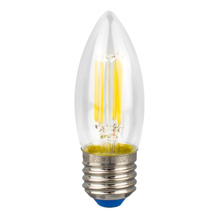 Лампа светодиодная свеча прозрачная 11Вт Е27 Серия Sky бел.свет 4000К LED-C35-11W/4000K/E27/CL PLS02WH