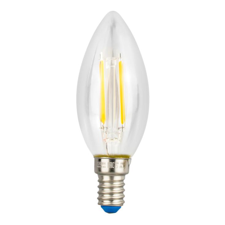 Лампа светодиодная свеча прозрачная 9 Вт Е14 Серия Sky теплый бел.свет 3000К LED-C35-9W/3000K/E14/CL PLS02WH