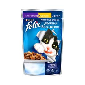 Корм для кошек влажный Felix Двойная вкуснятина Ягненок курица 85 г