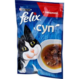 Корм для кошек влажный Felix Soup GIG Говядина 48 г