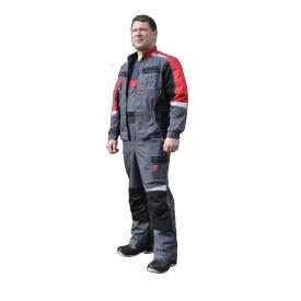 Костюм Формула куртка, п/комб темно-серый с красной и черной отделкой р.96-100/170-176