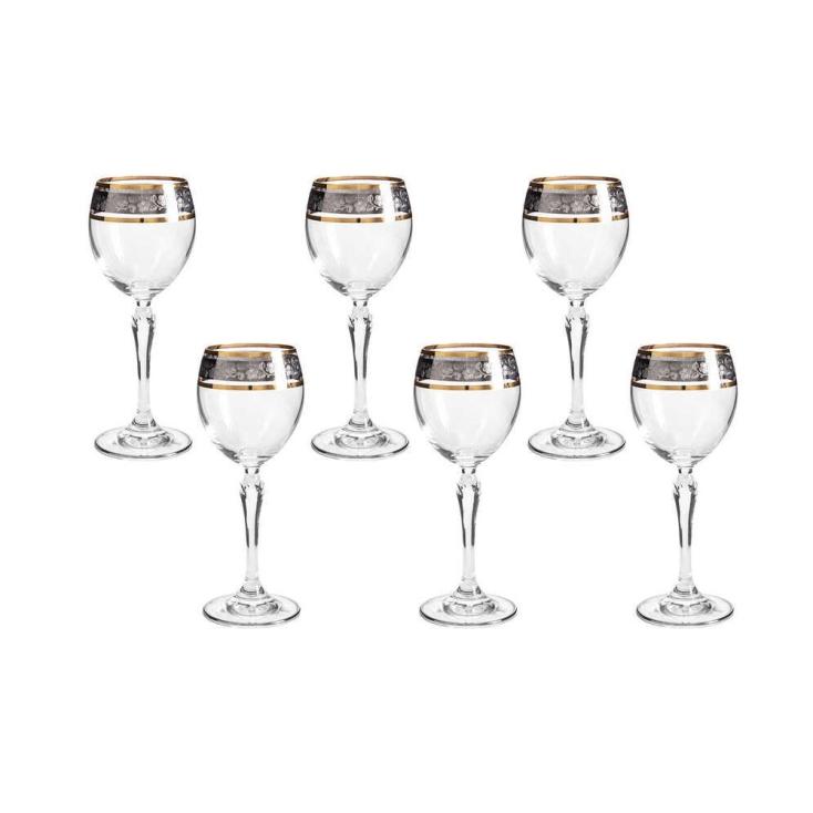 Набор бокалов для вина Люция Платиновая коллекция 6 шт 200 мл 2227/093/H5/200