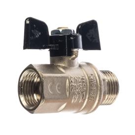 Кран шаровой 1/2'' ВР/НР бабочка Bugatti