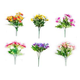 Букет искусственных цветов 28 см d8 см 6 цветков микс 262787