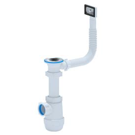 Сифон для мойки 1 1/2"х40 с гибким переливом АНИпласт А0140S