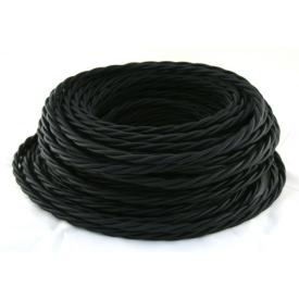 Ретро кабель витой  3х2,5 черный