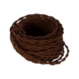 Ретро кабель витой  2х1,5 коричневый за метр