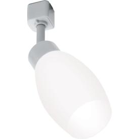 Светильник трековый на шинопровод ДПО Е14 без лампы белый плафон матовое стекло FERON 41051