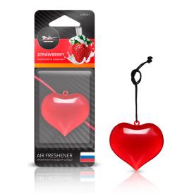 Ароматизатор подвесной пластик Сердце клубника со сливками AFSE001