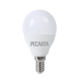 Лампа светодиодная шарик  7Вт Е14 нейт.свет 4000К LED-LL-R-G45-7W/4000K/E14/ Ресанта