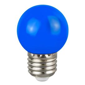Лампа декоративная светодиодная LED-G45-1W BLUE E27 FR C картон синяя