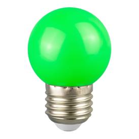 Лампа декоративная светодиодная LED-G45-1W GREEN E27 FR C картон зеленая