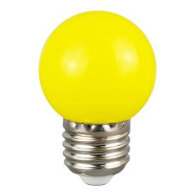 Лампа декоративная светодиодная LED-G45-1W YELLOW E27 FR C картон желтая
