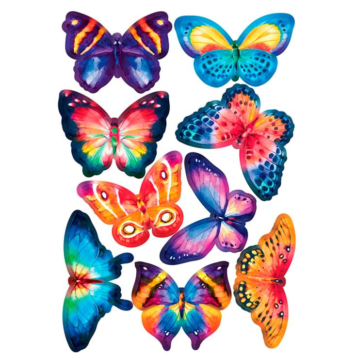 Наклейка интерьерная Декоретто Акварельные бабочки AL1006