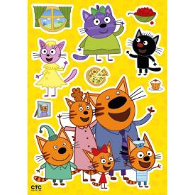 Наклейка интерьерная Декоретто Три кота:Семья котов LK 4901