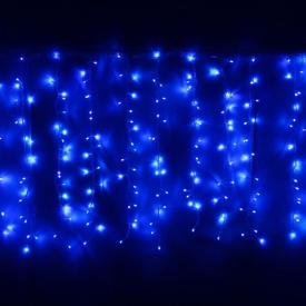 Гирлянда светодиодная уличная LED ЗАНАВЕС синий 8 режимов 960 ламп 6м