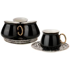 Набор чайный Lefard черный на 4 персоны 8 предметов 220 мл 91-072