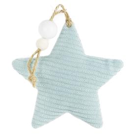 Украшение новогоднее подвесное Мягкая голубая звездочка из полиэстера 9x2x9см 82632