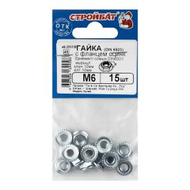 Гайка шестигранная с фланцем DIN 6923 M6 15 шт
