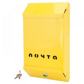 Ящик почтовый с замком жёлтый