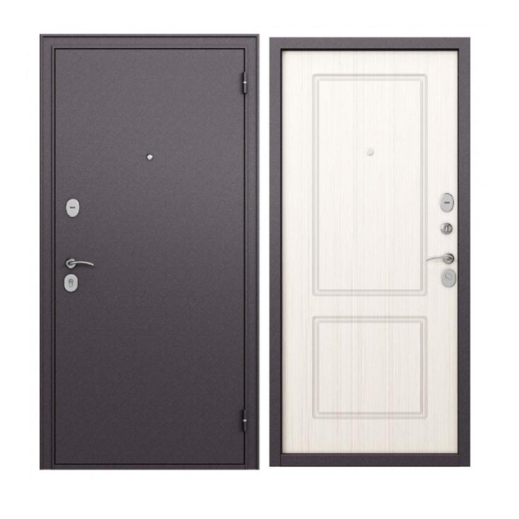 Дверь металлическая Гермес 860х2050мм L антик серебро/дуб шале графит