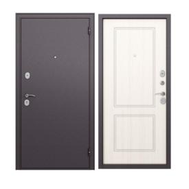 Дверь металлическая Гермес 860х2050 мм антик серебро/дуб шале графит R