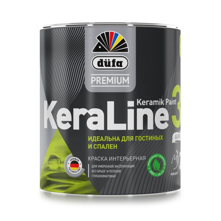Краска Dufa Premium ВД KeraLine 3 база1  0.9л